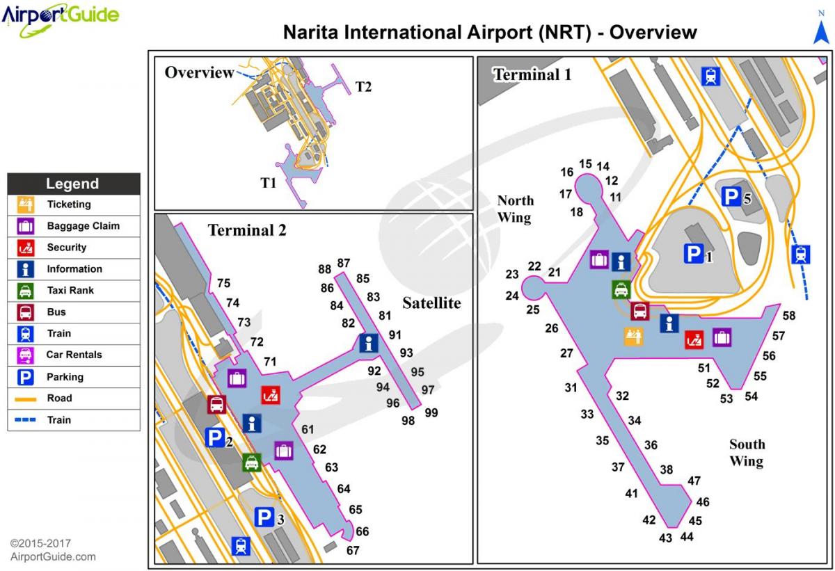 Tokyo nrt airport sulla mappa
