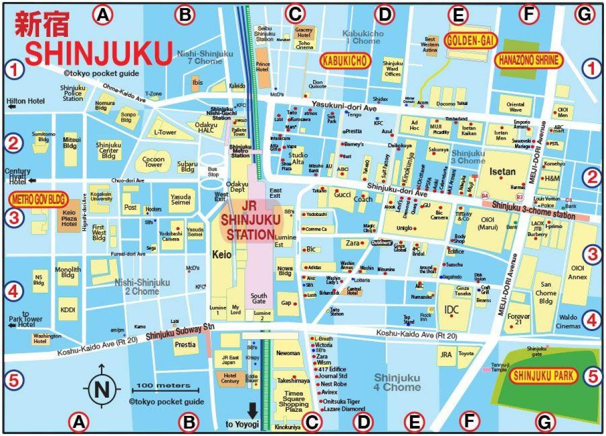 mappa di Shinjuku