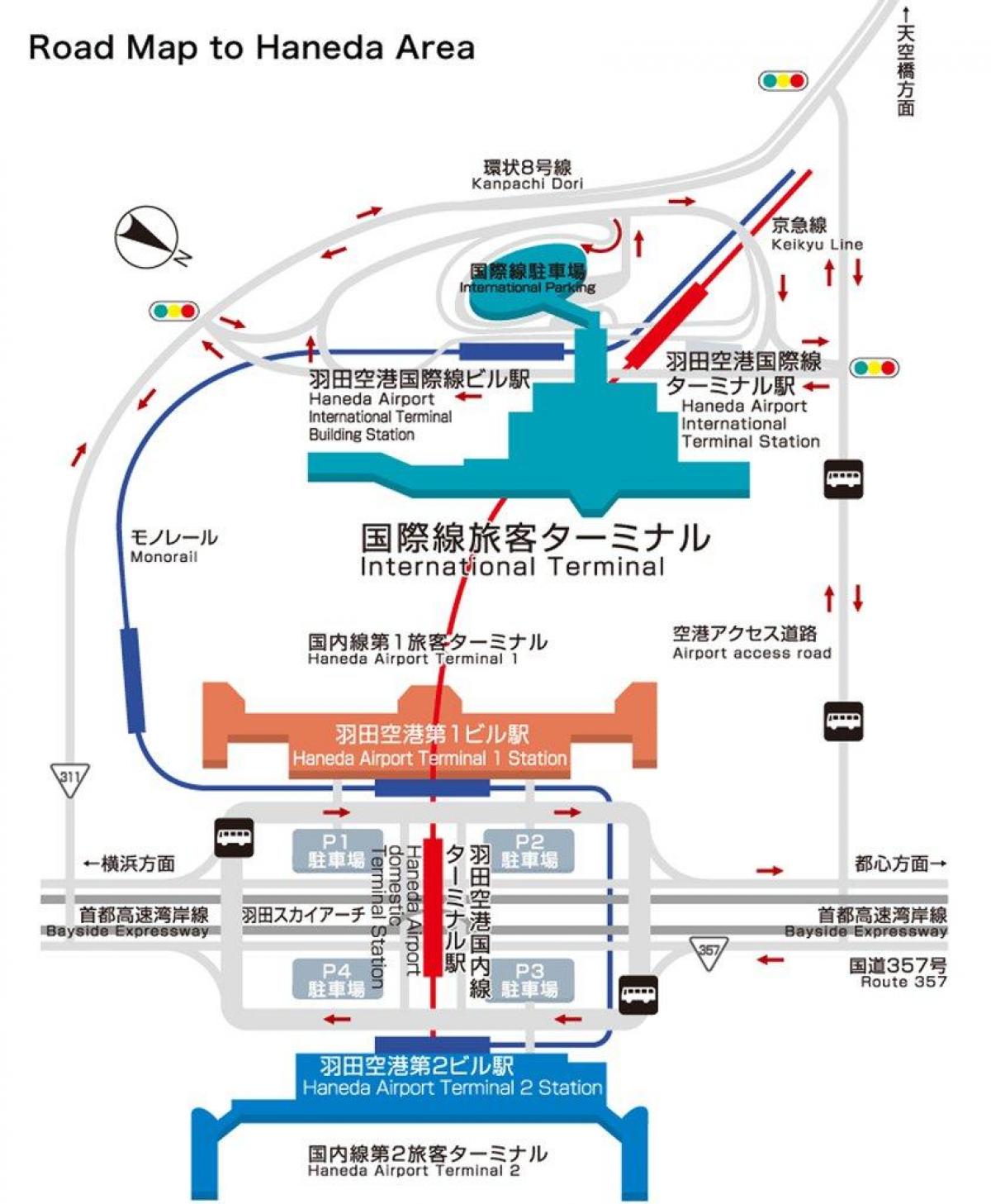 l'aeroporto internazionale haneda mappa