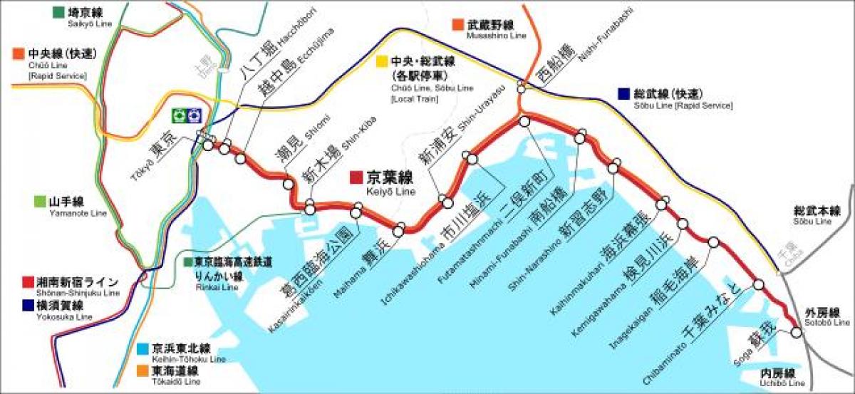 mappa di Keiyo linea