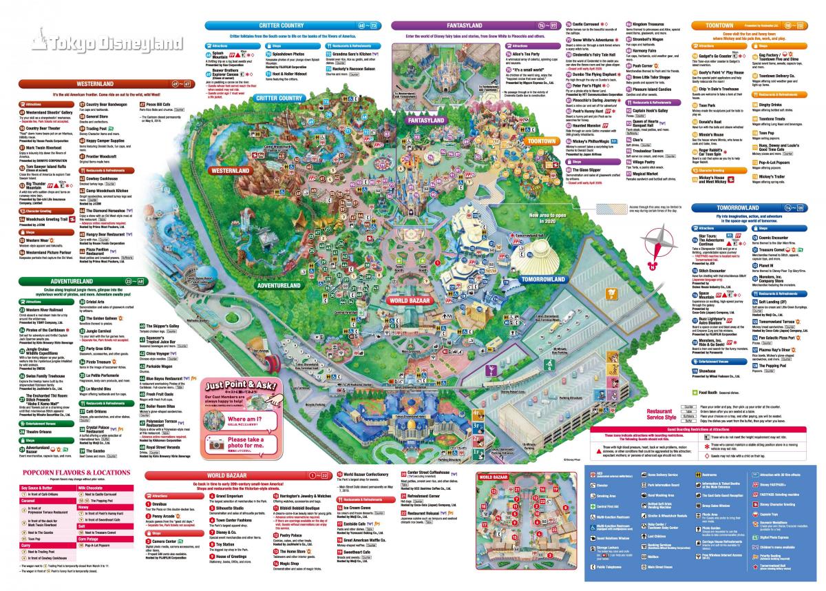 Disney Tokyo mappa