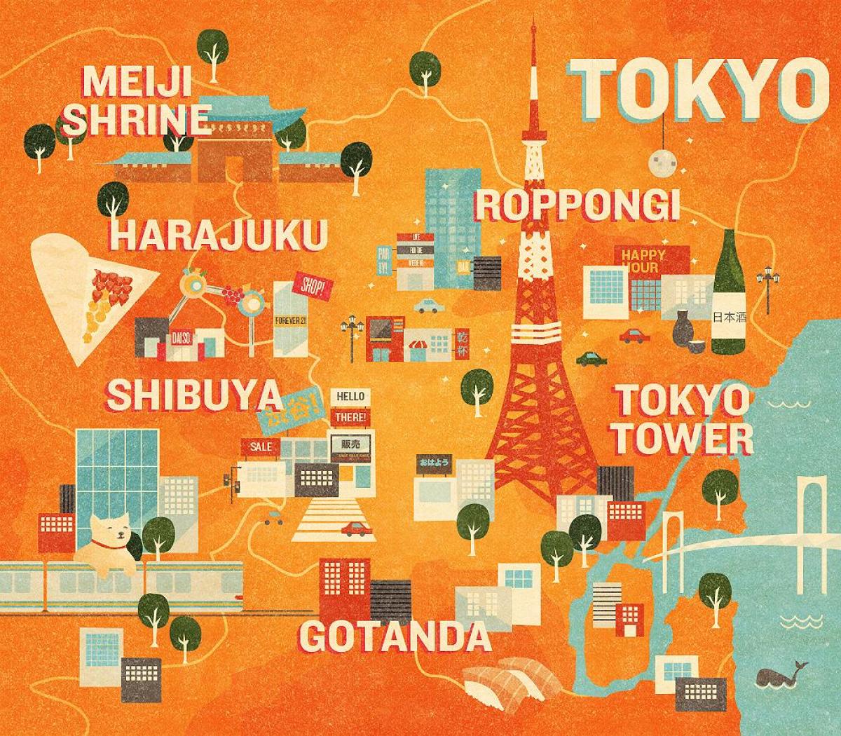 Tokyo Mappa Distretti 