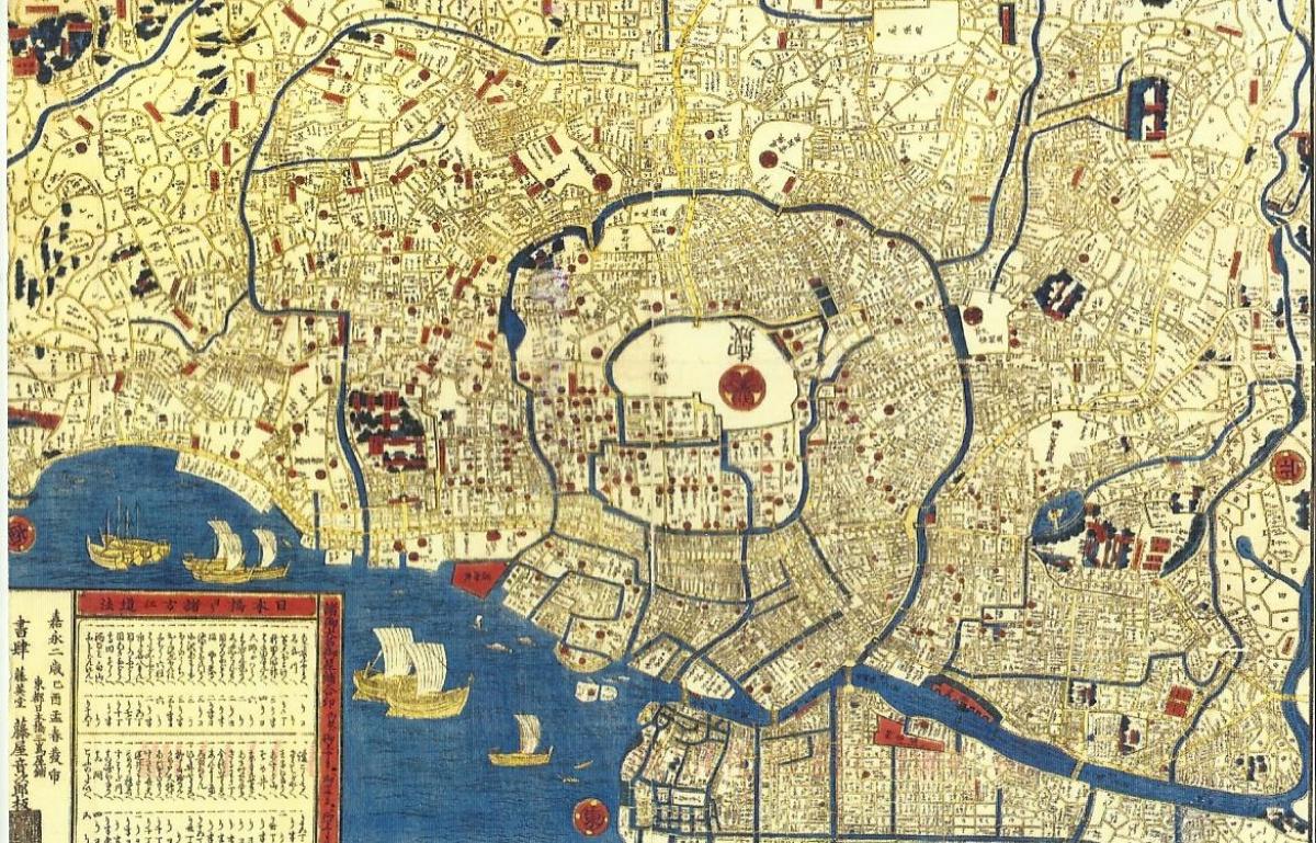 mappa della vecchia Tokyo