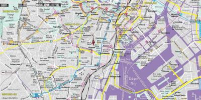 Mappa del centro di Tokyo