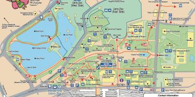 Mappa di parco di ueno