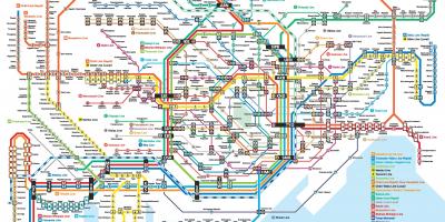 Mappa della linea JR di Tokyo