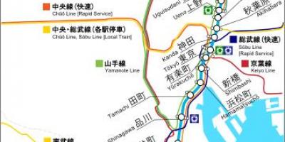 Mappa di Keihin tohoku line