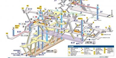 Shibuya stazione della metropolitana mappa