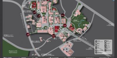 La Waseda university campus mappa