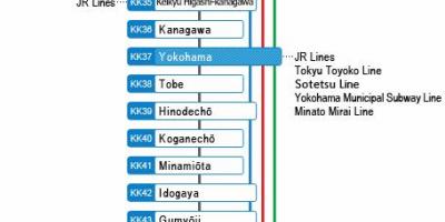 Mappa della linea Keikyu