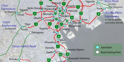 Mappa di Tokyo highway