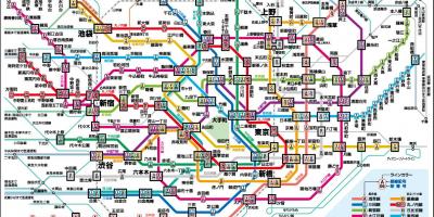 Mappa di Tokyo in cinese
