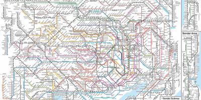 Japan rail mappa di Tokyo